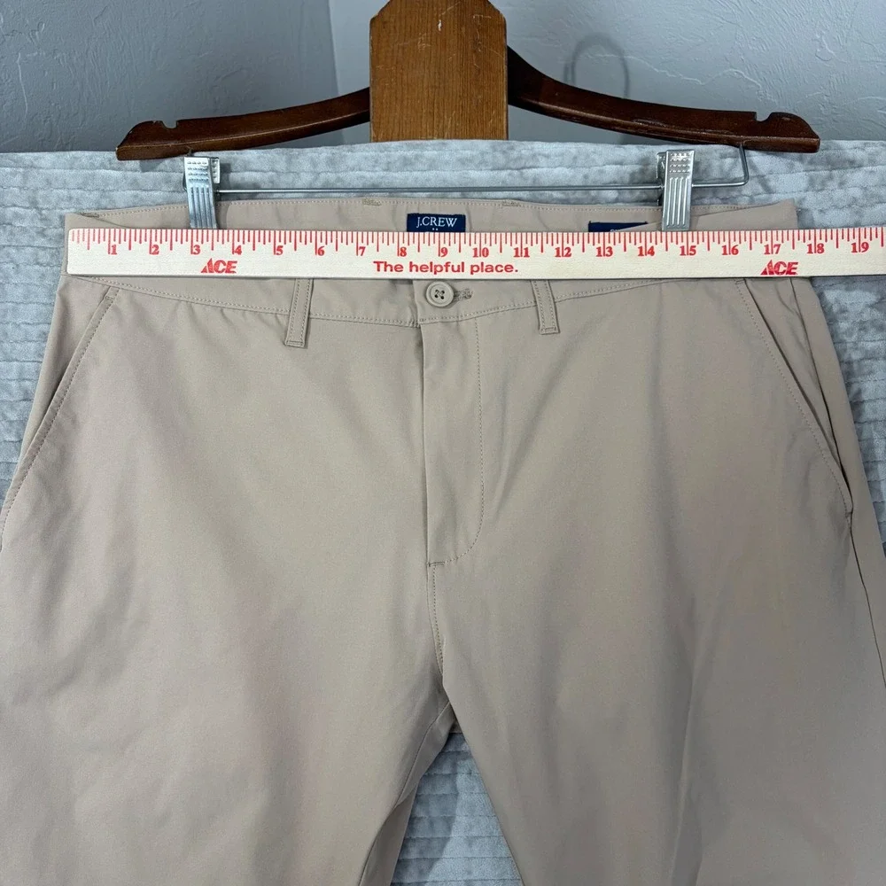 J. Crew Flex Slim Chino‎ Pants Tan Khaki Mens W34 L30 Straight Leg Casual